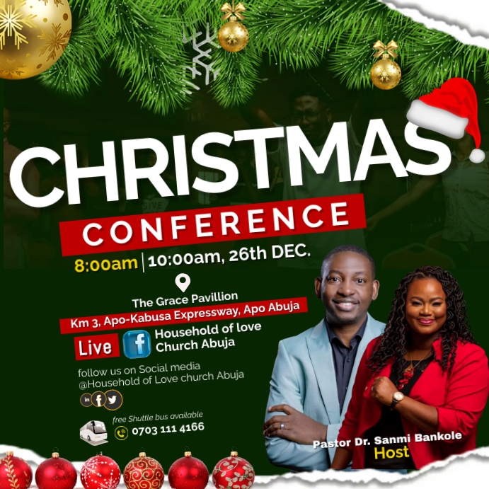 Christmas Conference event flyer template (5) | PosterMyWall
