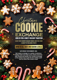 Christmas cookie exchange A5 template