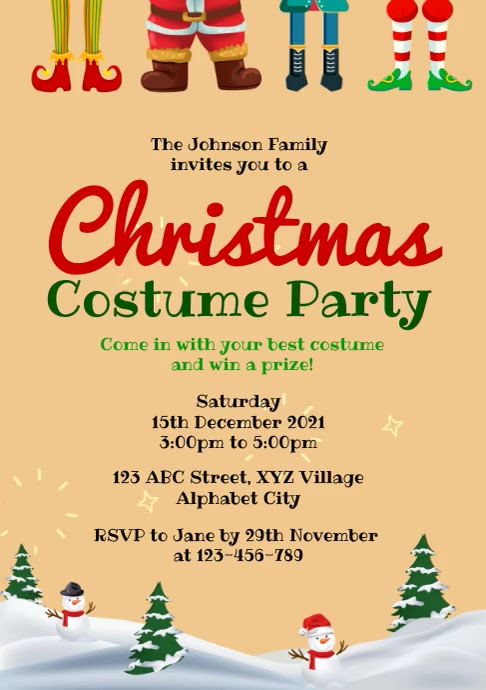 christmas party invitation with dress code white christmas dresses Couples Christmas Party Invitations