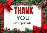 Christmas Costume Thank You Certificate – Merry & Bright Postkort template