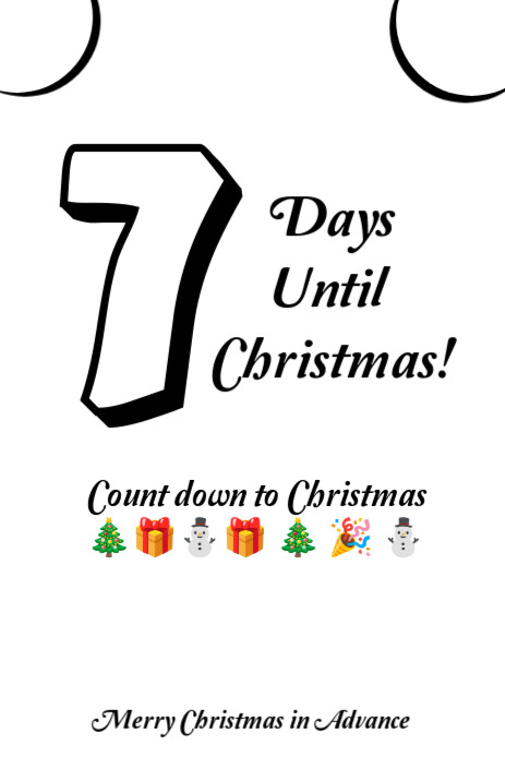 Christmas countdown days Ihluzo le-Pinterest template