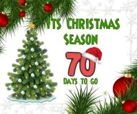Christmas countdown สามเหลี่ยมขนาดกลาง template