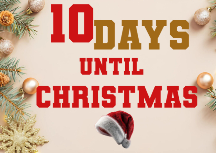 Christmas countdown Cartolina template