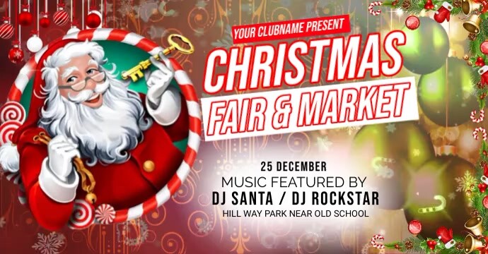Christmas Craft & Market Flyer Facebook Ad template