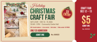 Yellow Christmas Craft Fair Envelopes Template