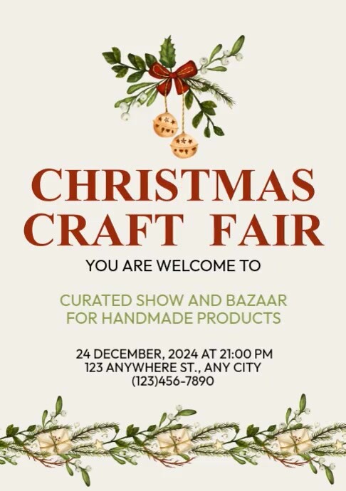 Christmas Craft Fair Template | PosterMyWall