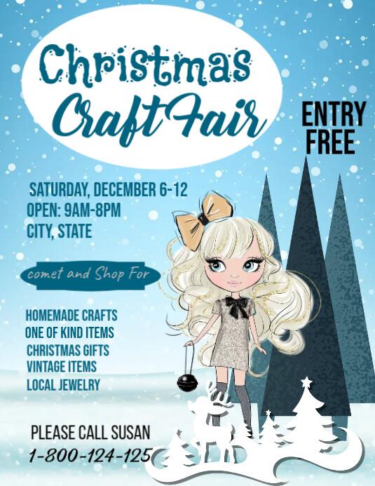 Christmas craft fair Flyer (US-Letter) template