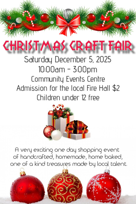 Christmas craft fair and open day 2018 Christmas Craft Fair Template | PosterMyWall