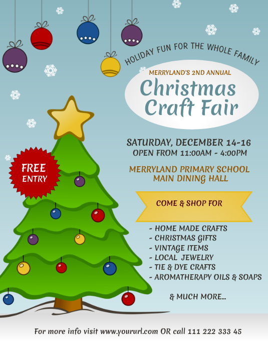 Christmas Craft Fair flyer template