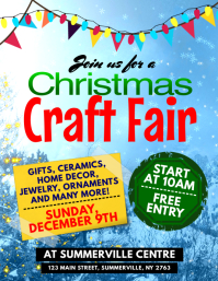 Christmas craft fair flyer templates, christmas craft event flyers, christmas templates Christmas Craft Vendor Event Template | PosterMyWall