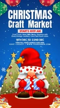 Christmas craft market Digital Display (9:16) template