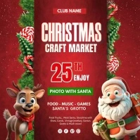 Christmas craft market Instagram Post template