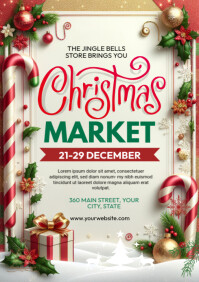 Christmas Craft Market Flyer Template A4