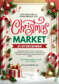 Christmas Craft Market Flyer Template A4