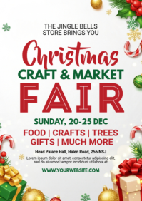 Christmas Craft Market Flyer Template A2