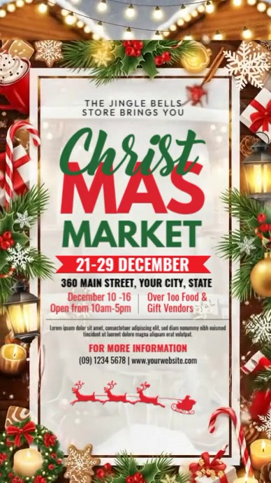 Christmas Craft Market Instagram Story Template | PosterMyWall