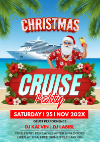 Christmas Cruise Party A4 template