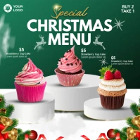 Christmas Cupcake Instagram Ads template