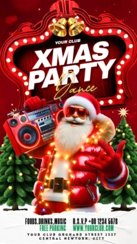 christmas dance party เรื่องราวบน Instagram template