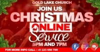 CHRISTMAS DAY CHURCH SERVICE DESIGN Template Facebook Shared Image