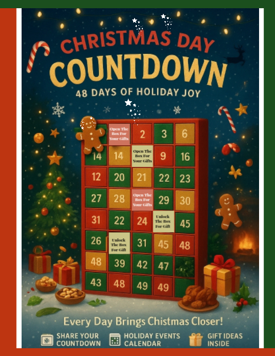 Christmas Day Countdown Template | PosterMyWall