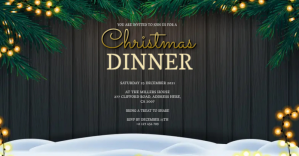 christmas Day DINNER Party Event Template Изображение, которым поделились на Facebook