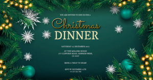 christmas Day DINNER Party Event Template Изображение, которым поделились на Facebook