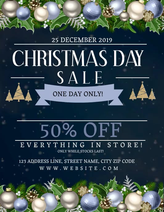 Copy of Christmas Day Sale Event Flyer Template PosterMyWall