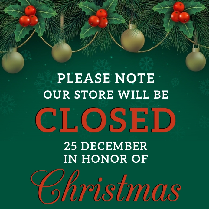 CHRISTMAS DAY SHOP CLOSED NOTICE TEMPLATE PosterMyWall CHRISTMAS DAY SHOP CLOSED NOTICE TEMPLATE PosterMyWall