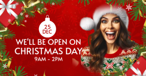 CHRISTMAS DAY SHOP OPEN NOTICE TEMPLATE Okładka wydarzenia na Facebooku