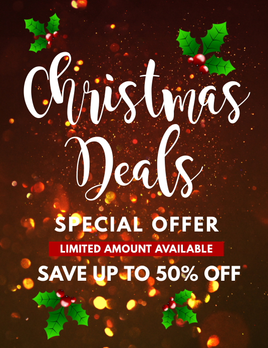 Copy of Christmas Deals Flyer PosterMyWall Christmas Deals