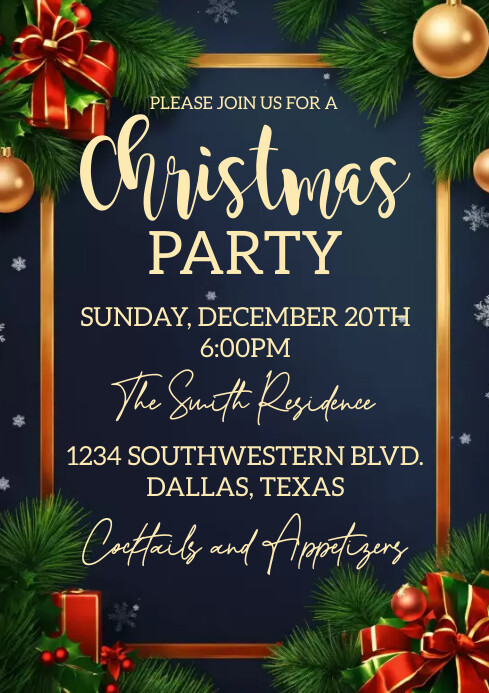 Christmas Decoration A4 template