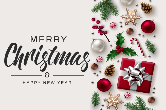 Christmas Decorative Border Spanduk 4' × 6' template