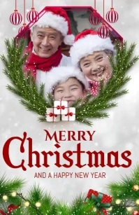 christmas Half Page Wide template