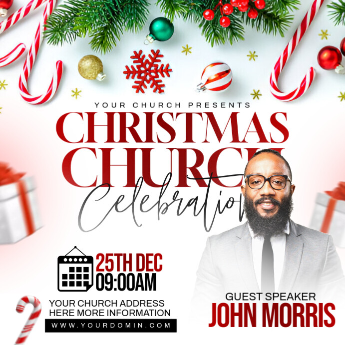christmas โพสต์บน Instagram template