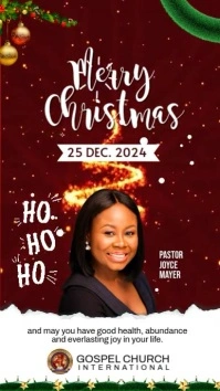 Christmas Ecrã digital (9:16) template