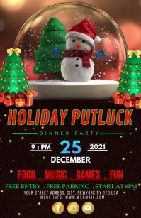 christmas Half Page Wide template