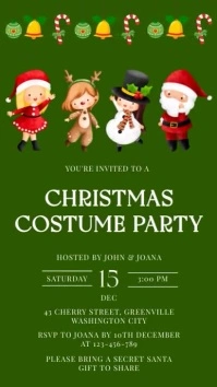 open lace back dress Couples Christmas Party Invitations