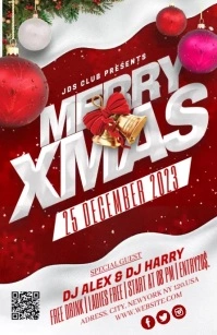christmas Half Page Wide template