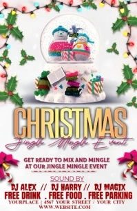 christmas Half Page Wide template