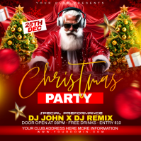红色 Christmas Party Iphosti le-Instagram Template