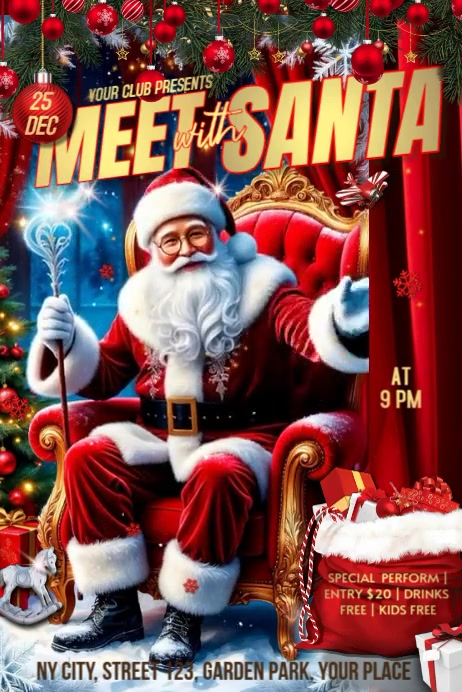 Christmas 海报 template