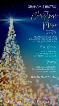 Christmas Digital Menu Template 数字显示屏 (9:16)