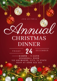 Christmas Dinner A3 template