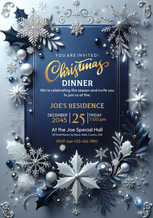 Christmas Dinner A4 template