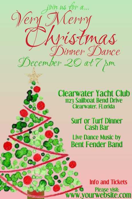 Christmas Dinner Dance Invitation Template Postermywall