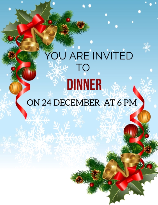 Christmas Dinner Template PosterMyWall christmas-dinner-template-postermywall