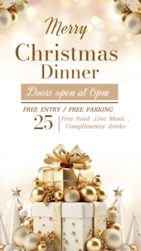 Christmas dinner Instagram Story template