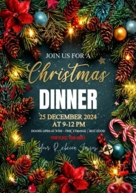 Christmas Dinner A2 template