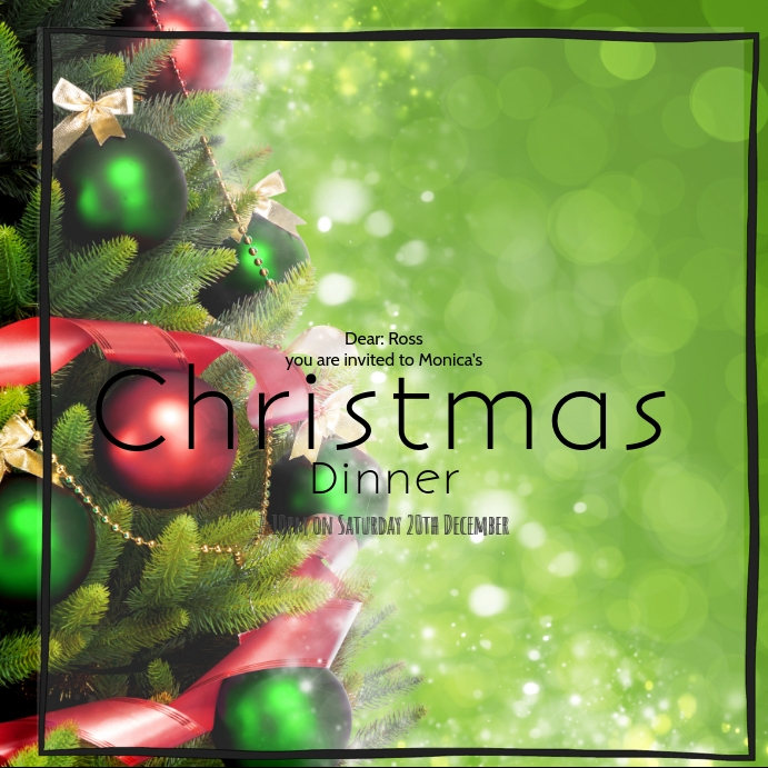 Christmas Dinner Template PosterMyWall